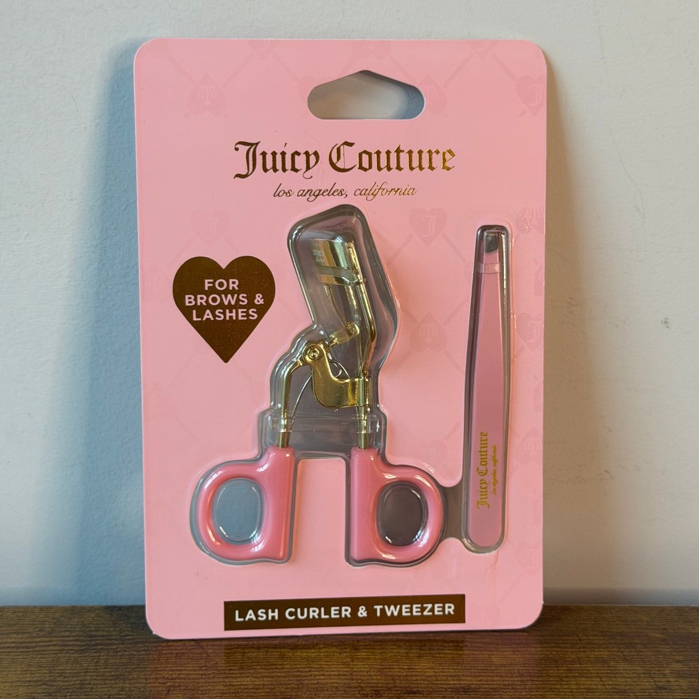 New Juicy Couture Eyelash Curler Brow Tweezers Set Makeup Cosmetic Tools